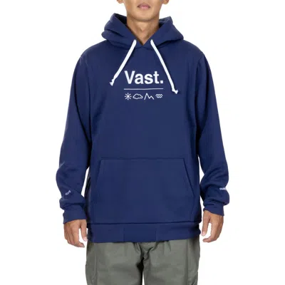 Vast Elements Recycled Polyester Pullover Hoodie In Navy