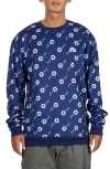 Vast Floral Print Recycled Polyester Sweatshirt In Navy