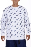 Vast Floral Print Recycled Polyester Sweatshirt In White