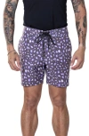 Vast Leopard Print Ii Stretch Board Shorts In Plum Multi