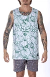 Vast Local Leaves Aqua Terra Performance Tank In Green