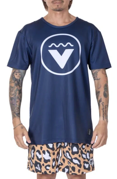 Vast Logo Aqua Terra Performance T-shirt In Navy
