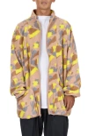 Vast Long Camouflage Fleece Jacket In Hazelnut Camo
