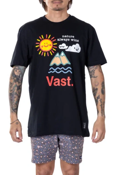 Vast Nature's Paint Graphic T-shirt In Black