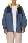 Vast Packable Water Repellent Windbreaker In Steel Blue