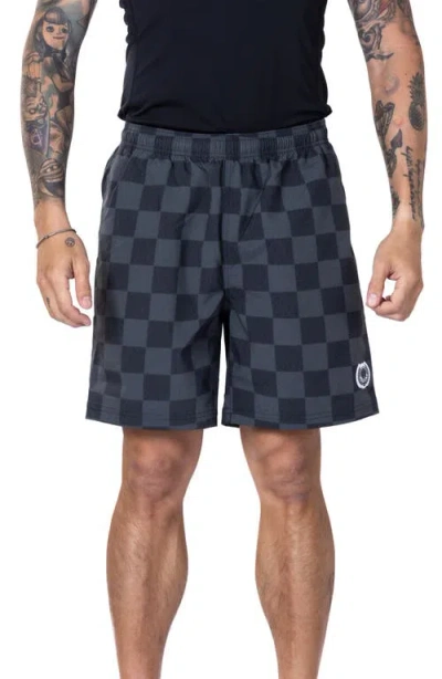 Vast Tonal Checkerboard Volley Swim Trunks
