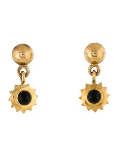 Pre-owned Vaubel Black Stone Sun Drop Earrings In Multi