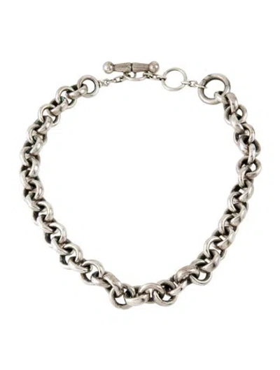 Pre-owned Vaubel Chain Link Collar Necklace, 21" In Multi