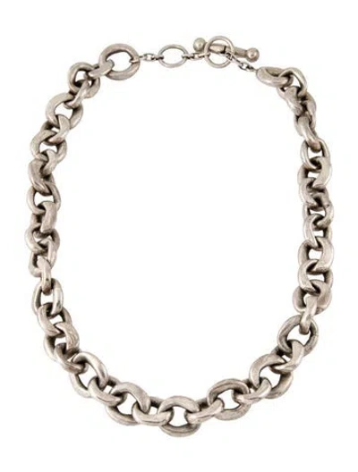 Pre-owned Vaubel Chain-link Toggle Necklace, 26" In Multi