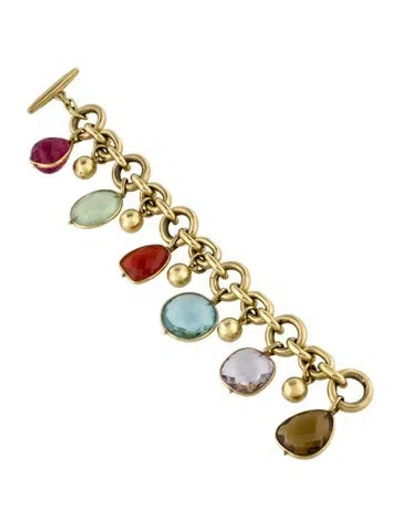 Pre-owned Vaubel Multistone Charm Bracelet, 6.25"