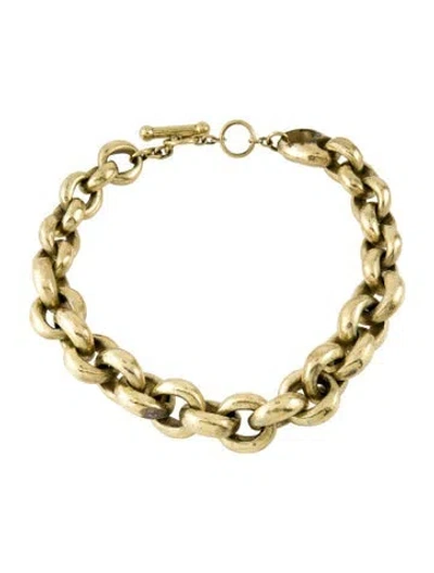 Pre-owned Vaubel Tanin Link Toggle Collar Necklace, 21" In Multi