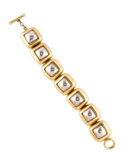Pre-owned Vaubel Two-tone Link Bracelet, 7" In Multi