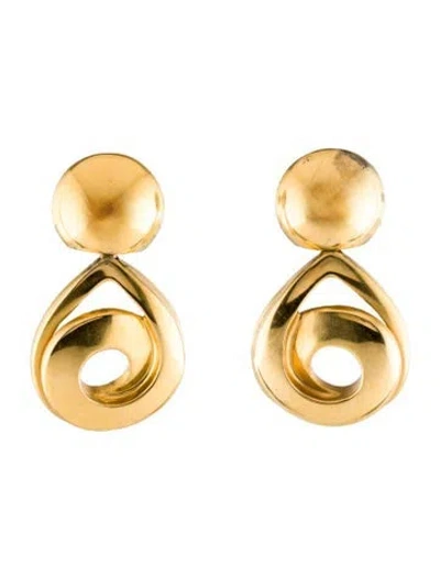 Pre-owned Vaubel Vintage Swirl Teardrop Clip-on Earrings In Multi