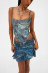 Vault Alva Skirt In Denim
