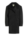 Vautrait Woman Coat Black Size 6 Virgin Wool