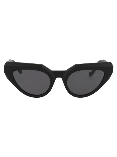 Vava Bl0028 Sunglasses In Matte Black|silver Flex Hinges|black Lenses