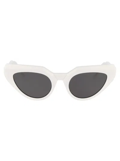 Vava Bl0028 Sunglasses In White|black Flex Hinges|black Lenses
