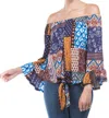 VAVA BOHEMIAN OFF THE SHOULDER TOP IN BLUE