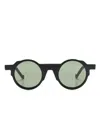 Vava Eyewear Bl0002 Round-frame Sunglasses In 黑色
