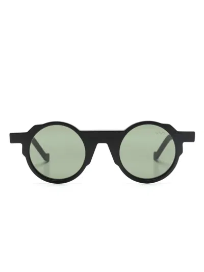 Vava Eyewear Bl0002 Round-frame Sunglasses In 黑色