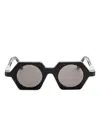 Vava Eyewear Bl0047 Geometric-frame Sunglasses In Black