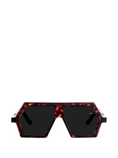 Vava Eyewear Geometric-frame Sunglasses In Brown