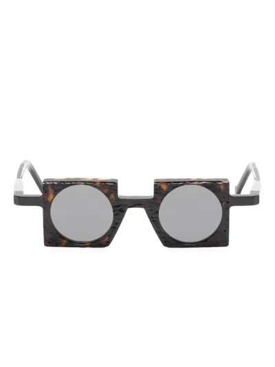 Vava Eyewear Picotado Square-frame Sunglasses In Brown