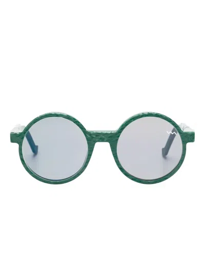 Vava Eyewear Round-frame Sunglasses In Green