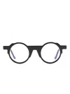 Vava Eyewear Sculpted Round-frame Glasses In 黑色