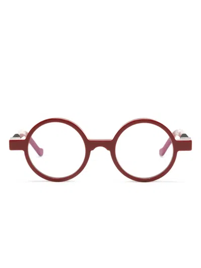 Vava Eyewear Wl0015 Round-frame Glasses In Red