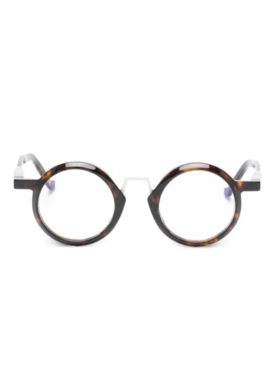 Vava Eyewear Wl0043 Round-frame Glasses In Brown