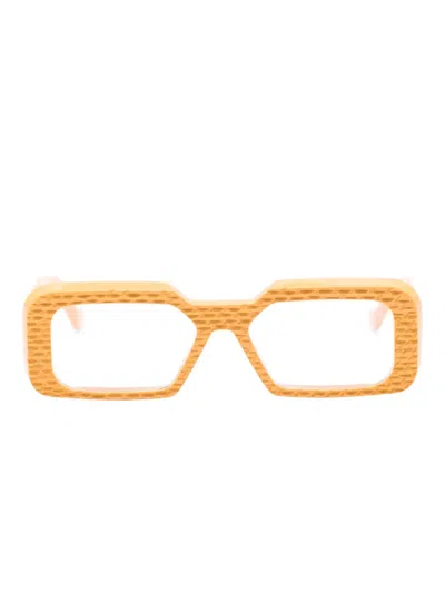 Vava Eyewear Wl0051 Picotado Rectangle-frame Glasses In Yellow