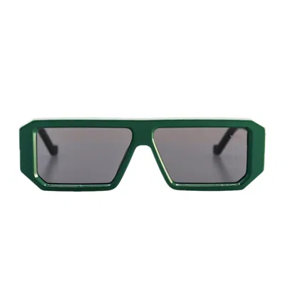 Vava Green Bl0032 Black Label Bio-acetate Rectangular Sunglasses In Multi