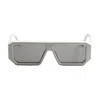 Vava Grey Bl0032 Black Label Bio-acetate Rectangular Sunglasses In Gray