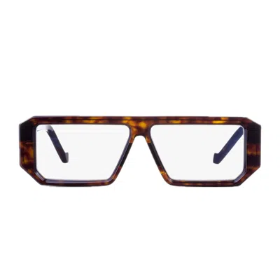 Vava Havana Bl0030 Black Label Acetate Rectangular Sunglasses In Brown