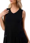 Vava Jamie Sleeveless Top In Black In Black