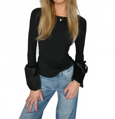 Vava Jane Bell Sleeve Top In Black