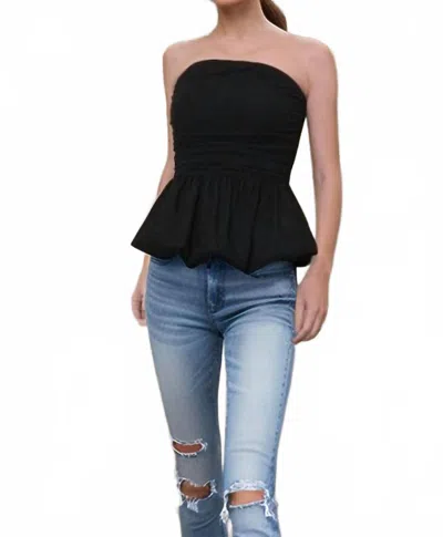 Vava Mimi Tube Bubble Top In Black