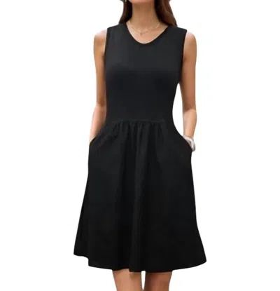 Vava Mimi V Neck Tank Dress In Black