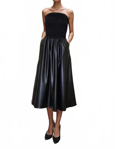 Vava Mimi Vegan Leather Tube Dress In Black