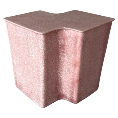 Pre-owned Vava Objects Clam Small Side Table In Coral, Handcrafted By  In Brown