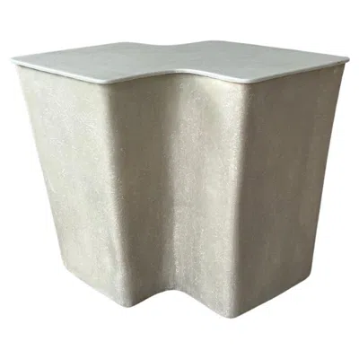 Pre-owned Vava Objects Clam Small Side Table In Raw Moon, Handcrafted By  In Gray