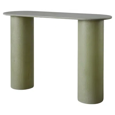 Pre-owned Vava Objects Column Console Table In Raw Green, Handcrafted In Fiberglass By  In Gray