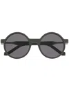 Vava Oversized Round Frame Sunglasses In Grey