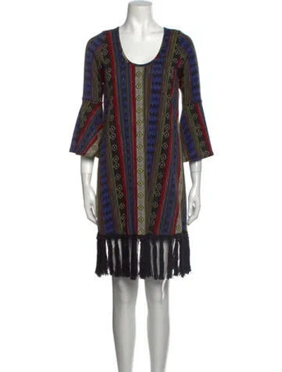 Pre-owned Vava Printed Mini Dress In Blue