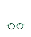 Vava Round Frame Flat Mirror In Green
