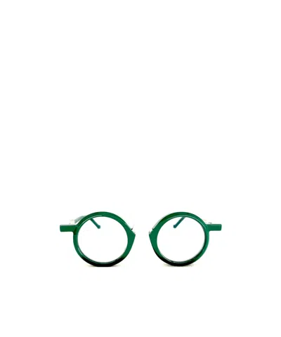 Vava Round Frame Flat Mirror In Green
