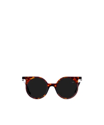Vava Round-frame Sunglasses In Brown