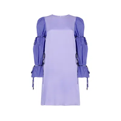 Vavi Studio Women's Pink / Purple Bubble Sleeve Dress Lilac In Pink/purple