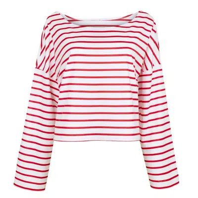 Vavi Studio Women's White / Red Elizabeth & William Top In White/red